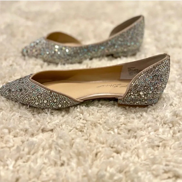 🆕 Betsey Johnson Remy Ballet Flat Rhinestones Slip on Pointed Toe Shoes Size 7 - Picture 6 of 16
